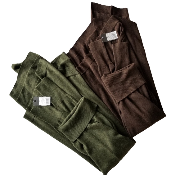 2 NWT Mossimo Sharkbite Turtlenecks Olive & Brown - Picture 2 of 14